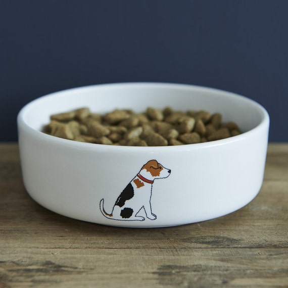 Etsy ceramic top dog bowls