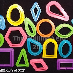 Slotted Tool Quilling Forms Rings - Sets of Jumbo 1"-5" Border Buddies Paper Art Ornament Outlines - Custom Sizes/Shapes Available!