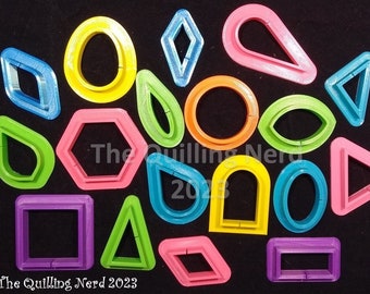 Slotted Tool Quilling Forms Rings - Sets of Jumbo 1"-5" Border Buddies Paper Art Ornament Outlines - Custom Sizes/Shapes Available!