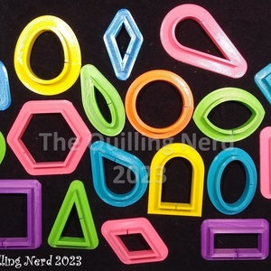 Slotted Tools A La Carte Quilling Forms 1" - 5" - Jumbo Border Buddies Slotted Rings Paper Art Ornaments Outlines Mandalas