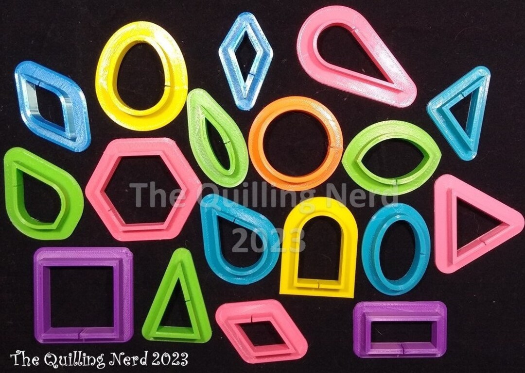 Slotted Tool Quilling Forms Rings Sets of Jumbo 15 Border Buddies Paper