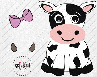 Download Cute Baby Cow Print Etsy