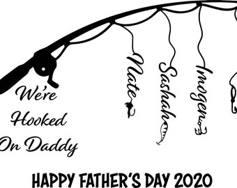 Download Hooked on daddy svg | Etsy