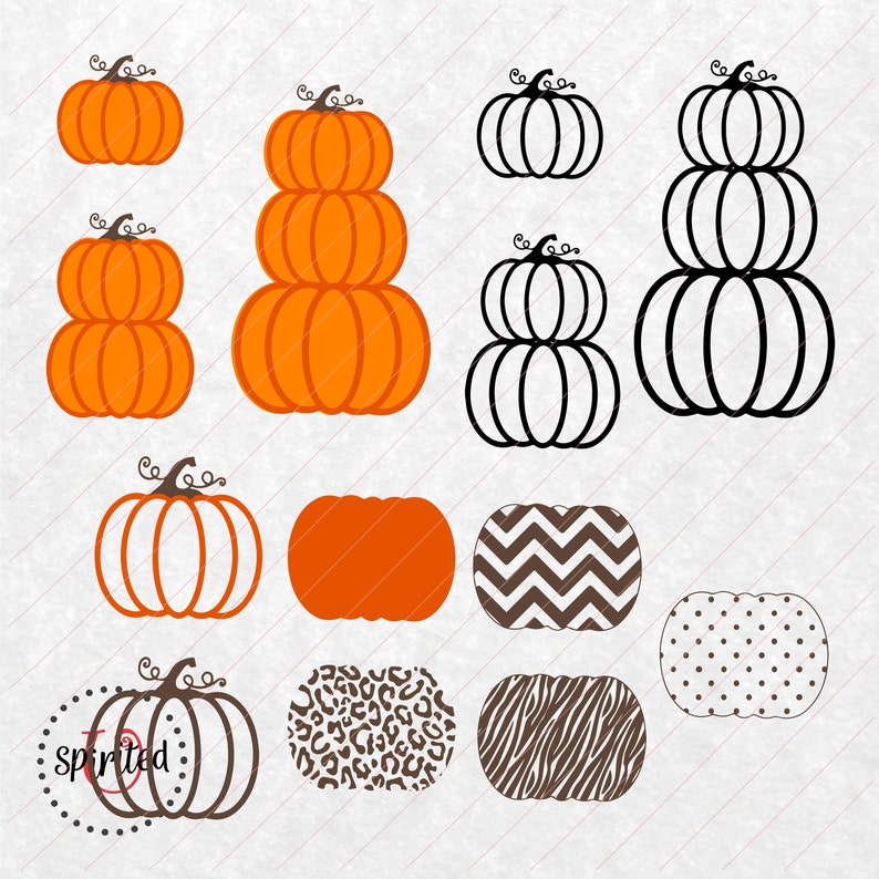 Pumpkin SVG/ Stacked pumpkins svg/ Pumpkin clipart/ Fall svg/ | Etsy