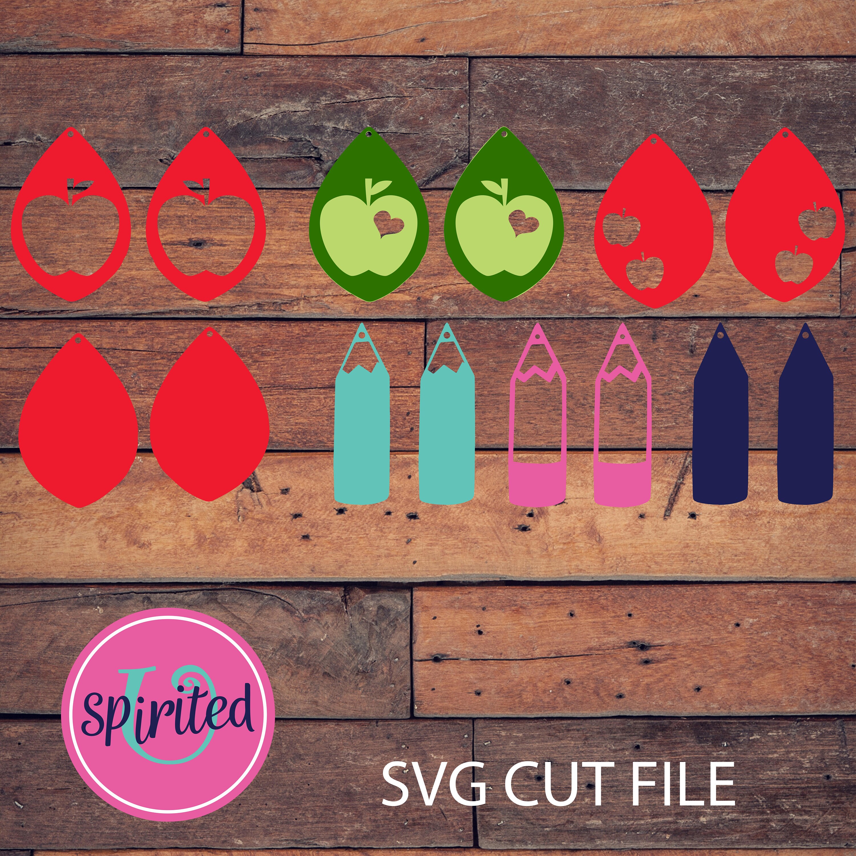 Download Girls Back To School Leather Earring Svg Earring Svg Bundle Etsy