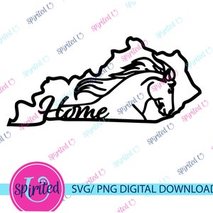 Kentucky Home SVG/PNG Digital Download– KY State Outline, Derby Horse, & Home Sign or Shirt Design