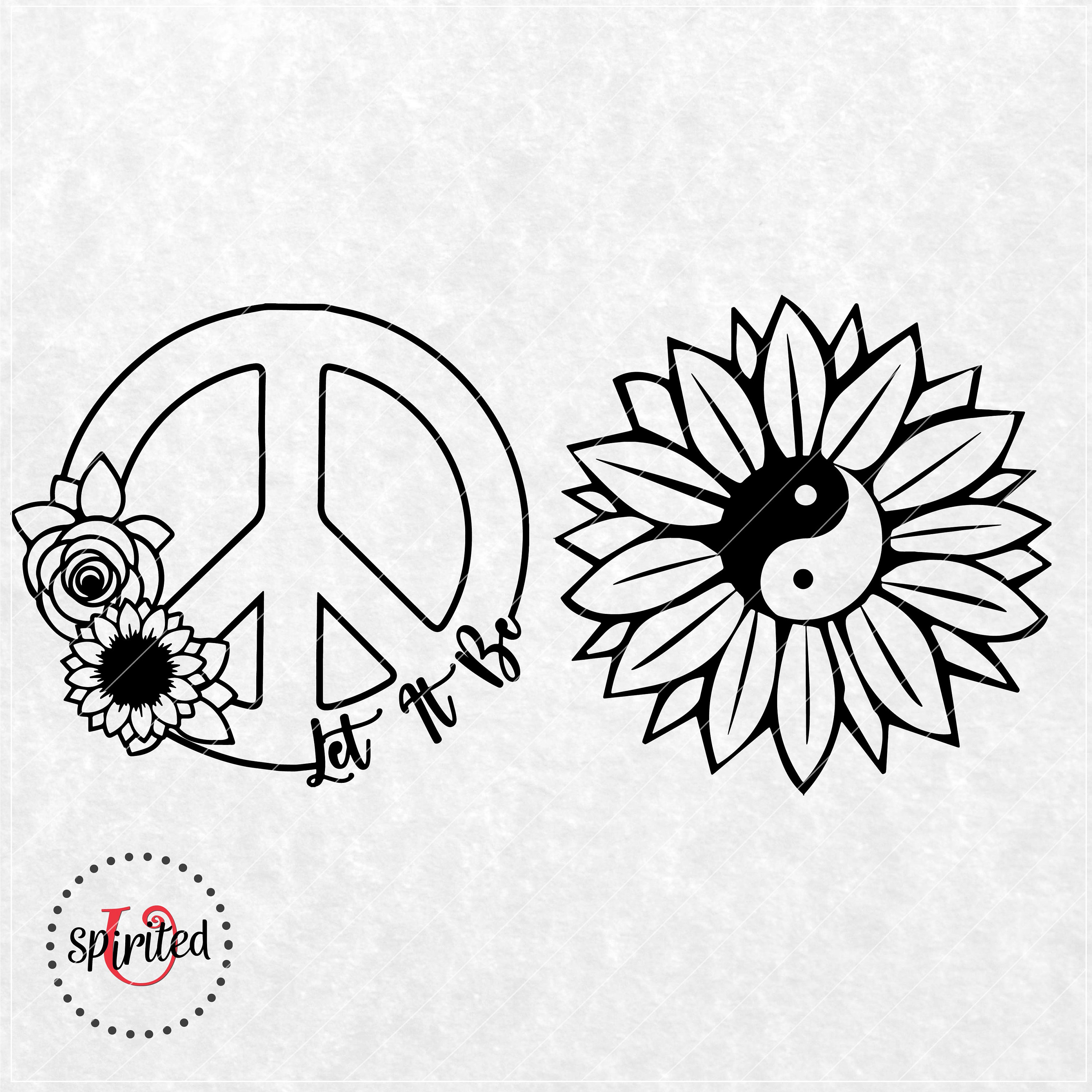 Cut File Sunflower Svg Peace Sign Svg Decal Instant Digital Download! Png Eps Dxf Clipart Peace /& Sunflower Svg