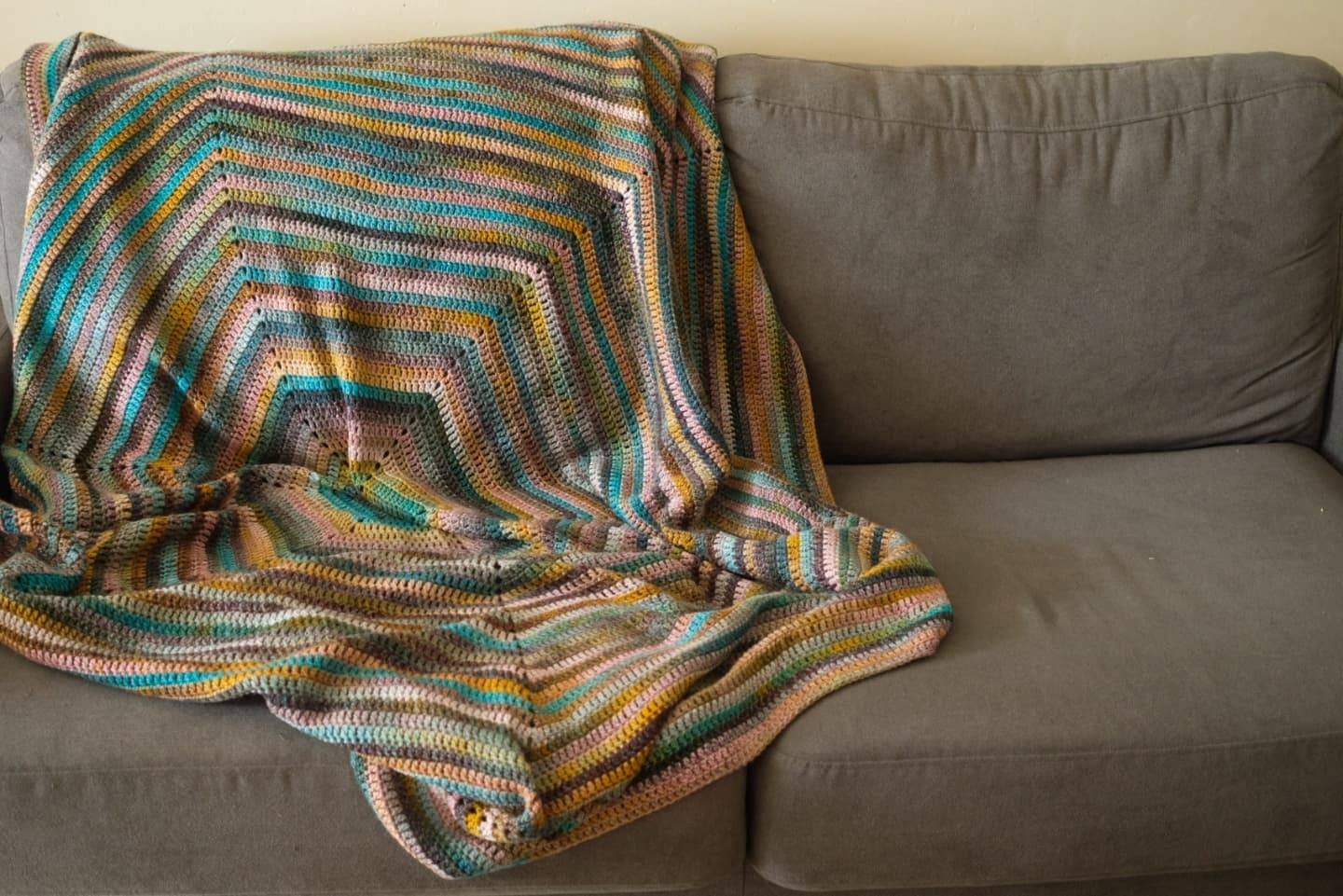 La Bleutée Couverture, Plaid, Couvre-Lit Au Crochet