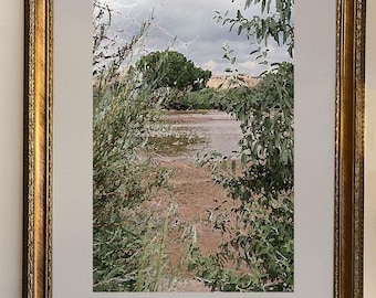 Rio Grande River Print: New Mexico Watercolor Landscape Art 8.5x11, 11x17, 13x19