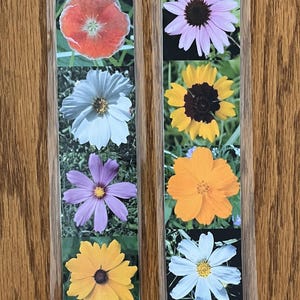 Wildflower bookmark Wildflower Print bookmark wildflower bouquet garden bookmark gift colorful floral bookmarks set of 5 D. Pia.Original Art