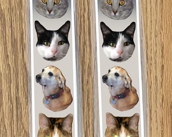 Custom Pet Portrait Bookmark Set: Personalized Cat or Dog Photo Gift