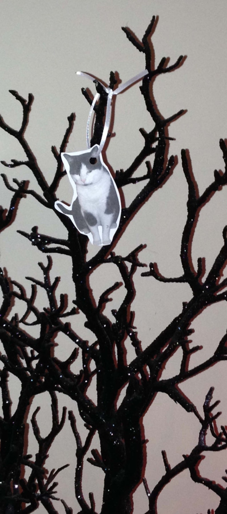 original artwork Annoyed cat Instant Download Black and White Cat ornaments or gift tagsset of 9 D.Pia Make them Custom
