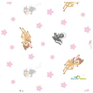 Disney Bambi Woodland Dreams Fabric by Springs Creative Fabrics Sold By the Half Yard In One Continuous Cut