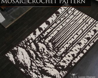Birches Tree Forest Mosaic Crochet Blanket Pattern – Nature Inspired Throw Blanket (Digital Download)