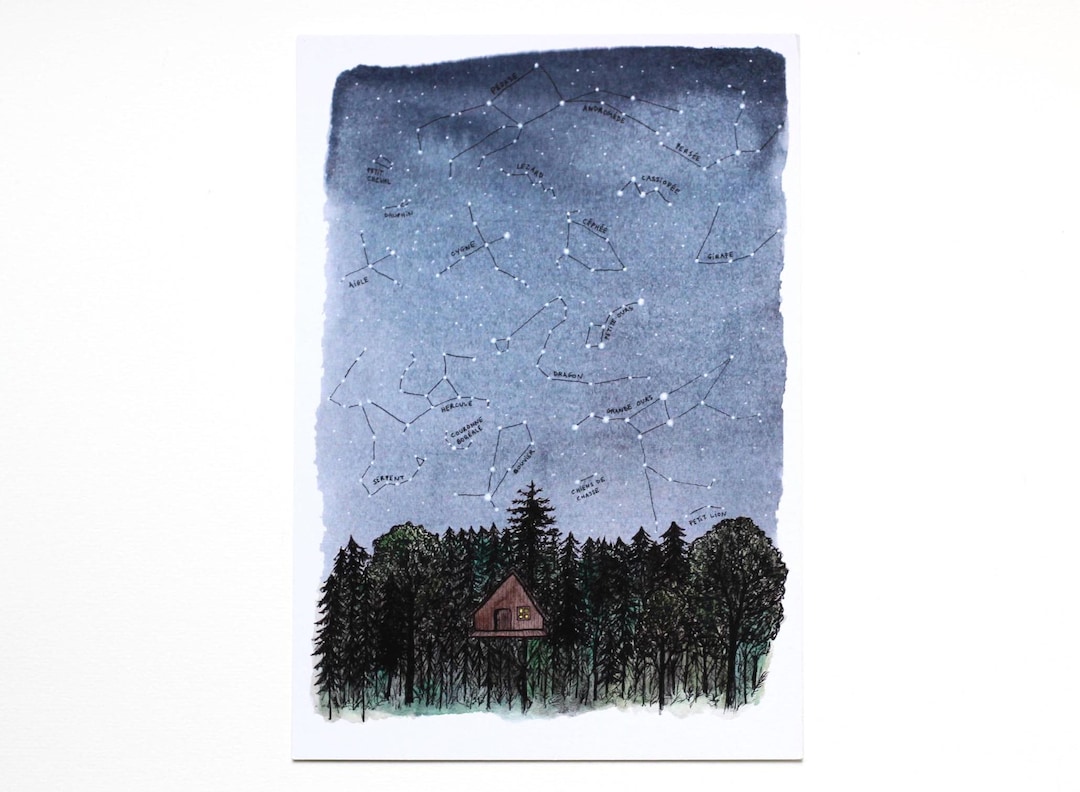 Constellations With Ink Large A5 Map / Poster