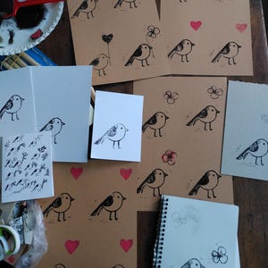 Carte A6 Love - linogravure image 7