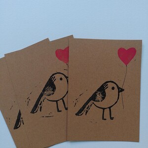 Carte A6 Love - linogravure image 5