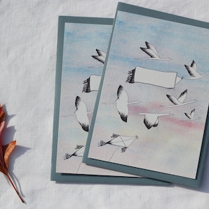 lot de 2 cartes illustrées à PERSONNALISER pour toutes occasions (anniversaire, félicitations, merci...)