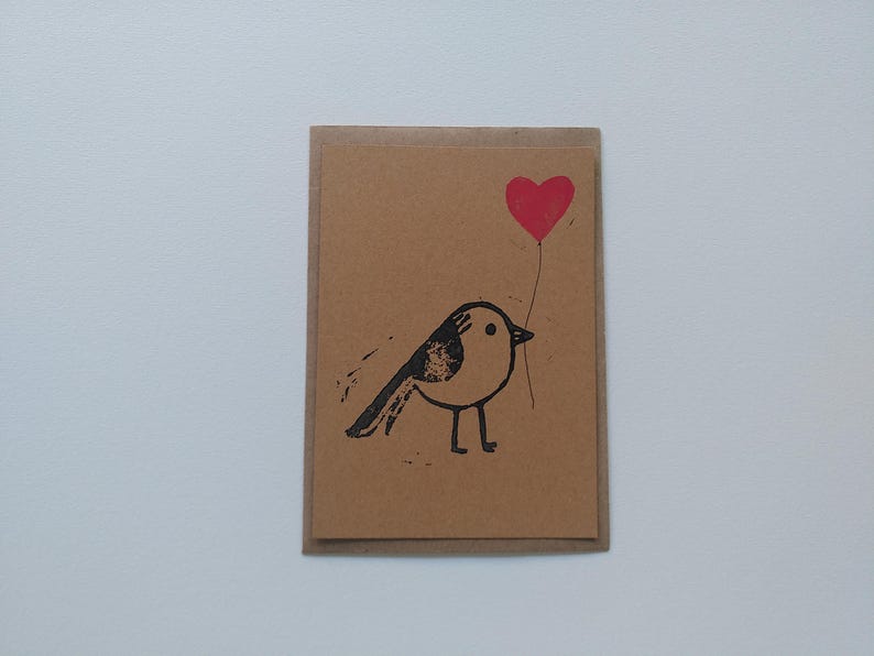 Carte A6 Love - linogravure image 1