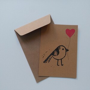 Carte A6 Love - linogravure image 2