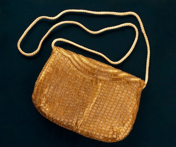 MAGID Gold Hand-Beaded Clutch, 1970s/80s - image 5