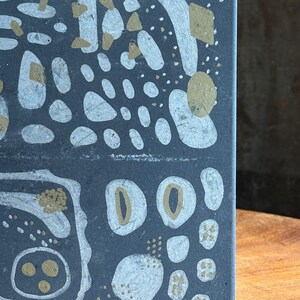 Abstract Expressionist Biomorphic Design Black Square Tile Trivet - Etsy