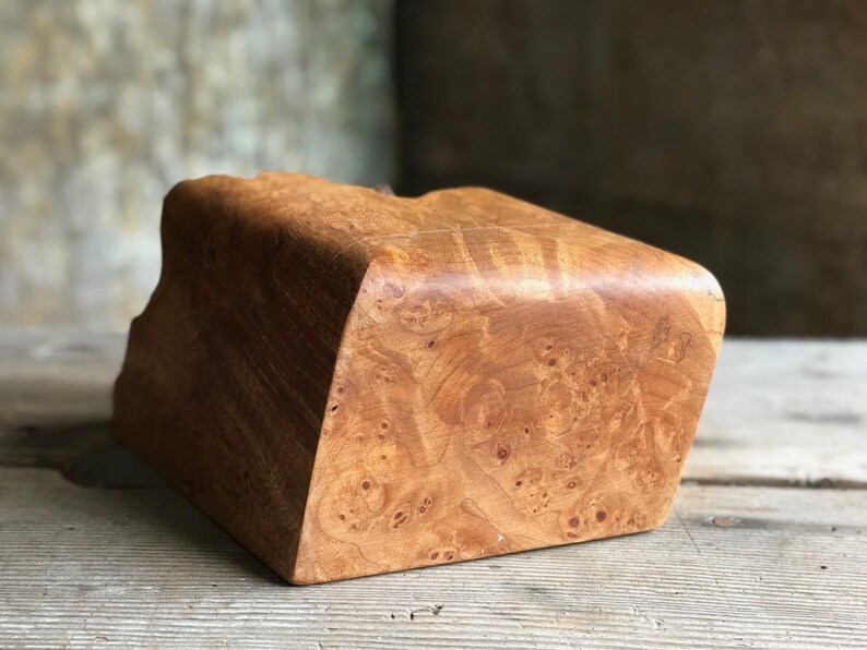 Vintage Burled Maple Wood Live Edge Jewelry Trinket Box Etsy