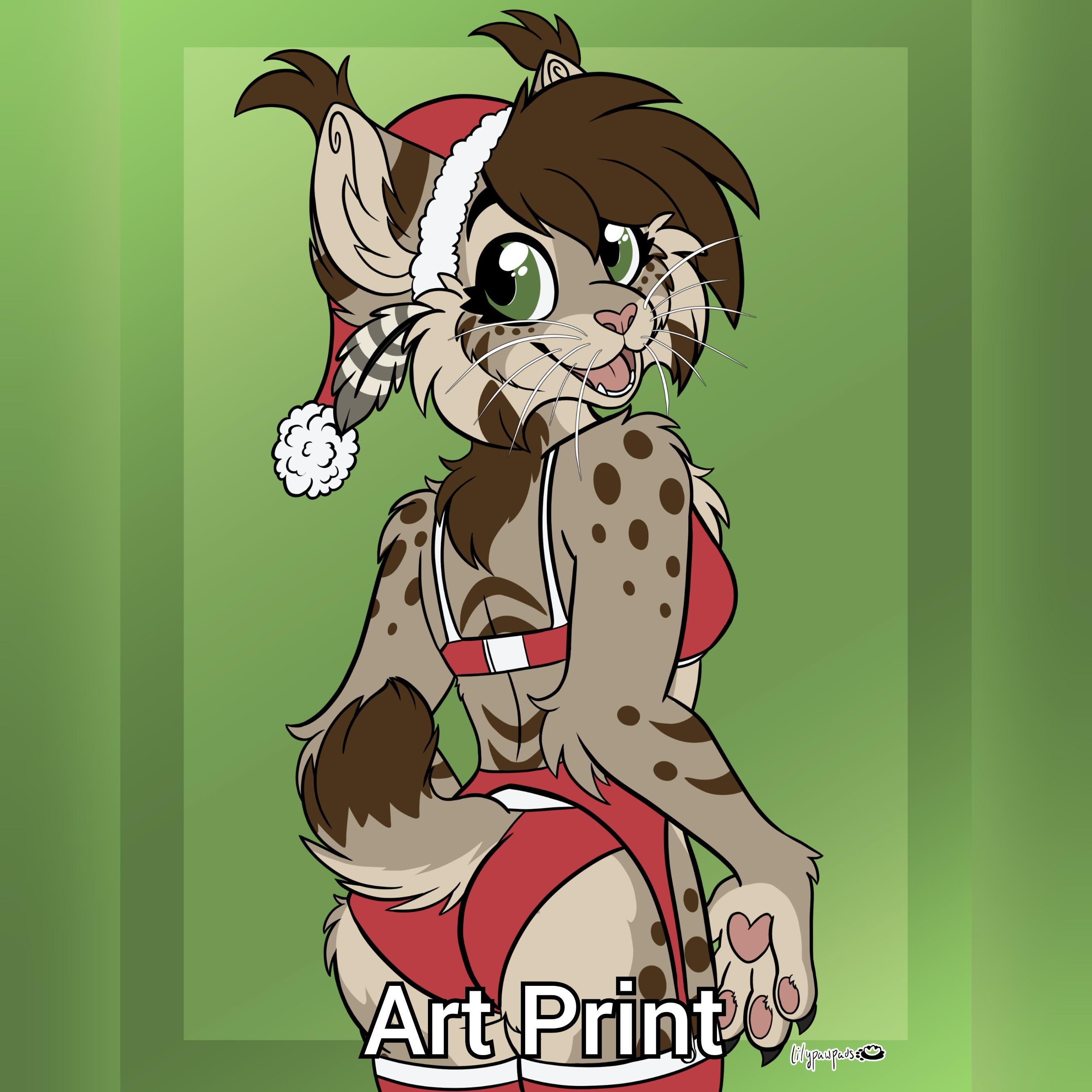 Christmas Kitty - Art Print (5x7 or 8.5x11)