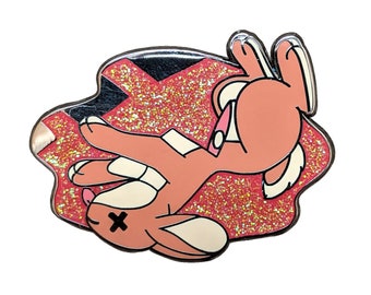 Rabbit - Roadkill Cuties enamel pin