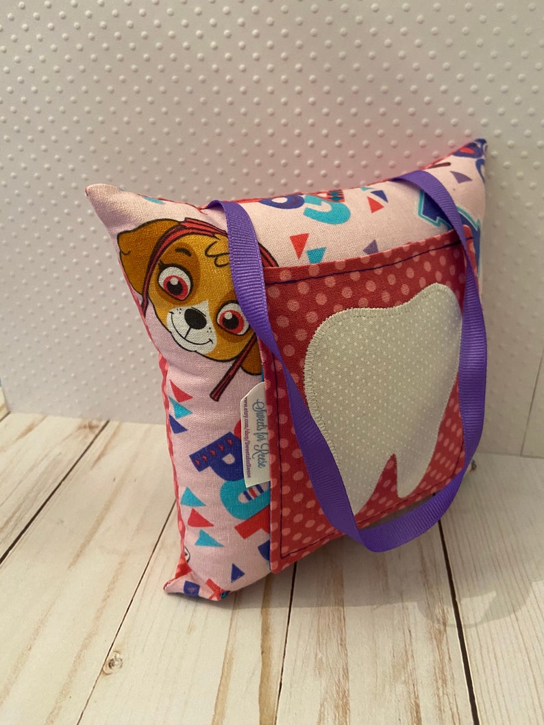Tooth Fairy Pillow Paw Patrol Pink Etsy