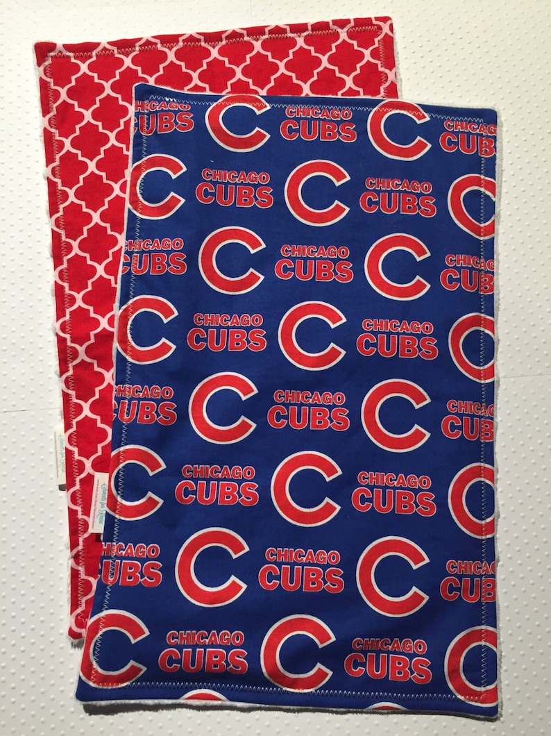 Chicago Cubs Burp Cloth Set Set of 2 Etsy