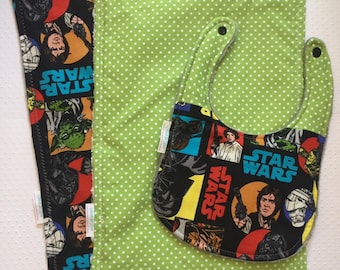 Juego de 3 baberos y paños para eructar de Star Wars