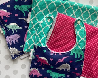 Dinosaur Bib and Burp Cloth Set