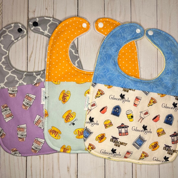 Gilmore Girls Bibs set of 3 (fits up to 24 months)