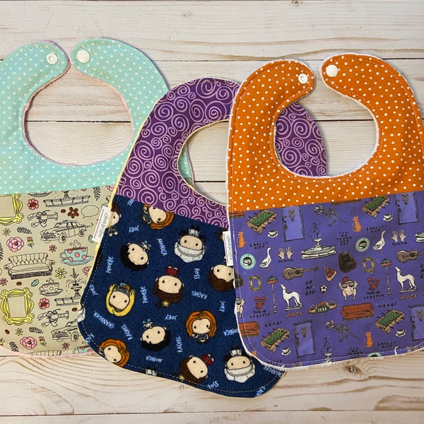 Friends Toddler Bibs (fits up to 24 months) - set of 3