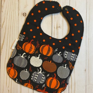 Halloween Pumpkins Toddler Bib (fits up to 24 months)