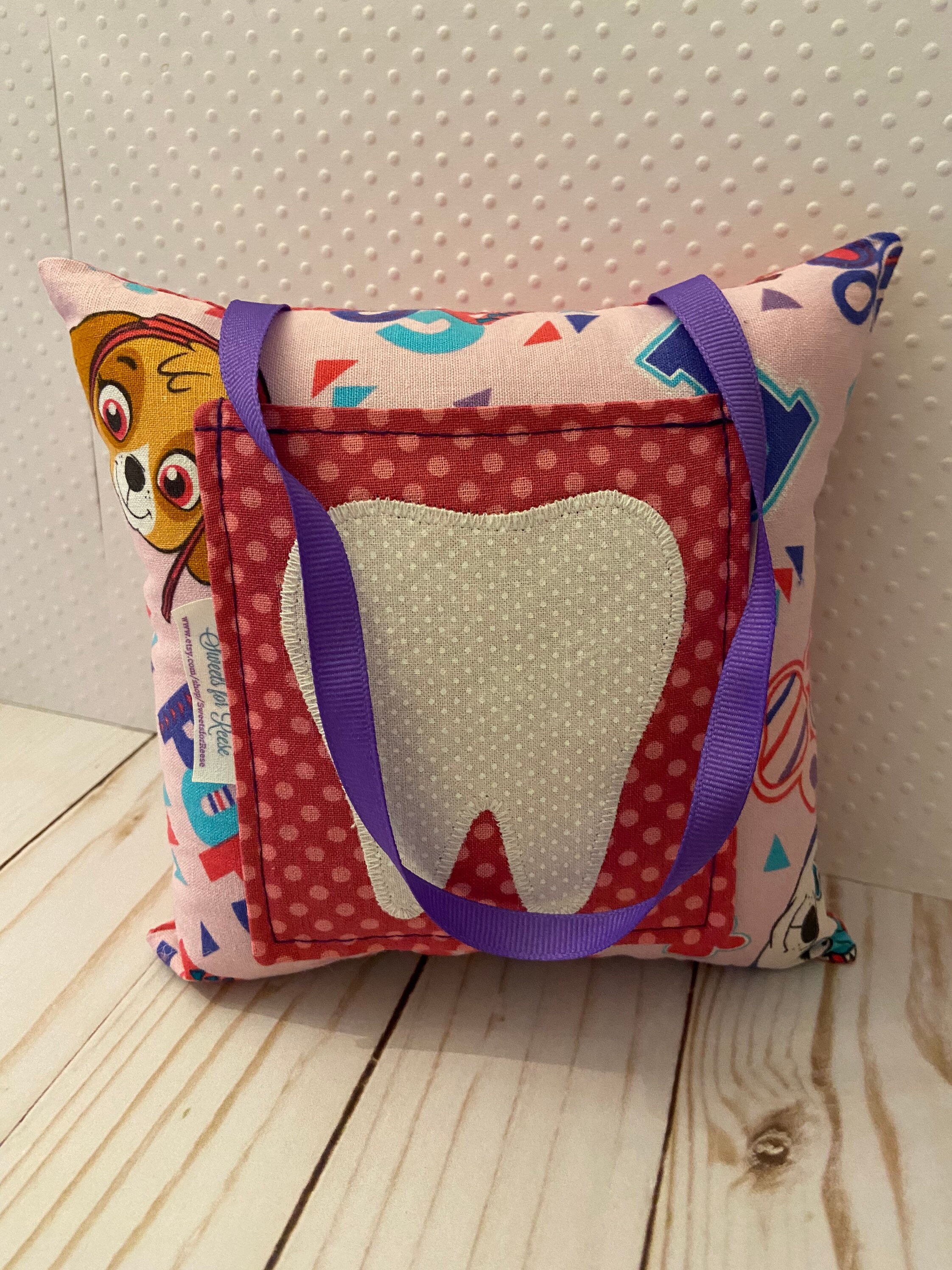 Tooth Fairy Pillow Paw Patrol Pink Etsy