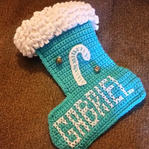 Personalized Crochet Christmas Stocking Pattern