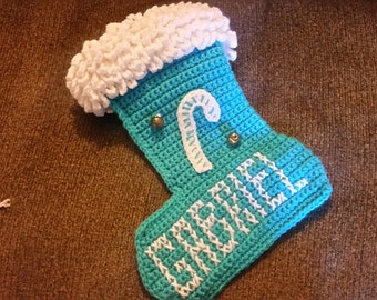 Modèle personnalisé de bas de Noël au crochet