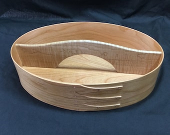 Portadocumentos extra profundo dividido en cerezo con divisor de arce rizado n.° 8