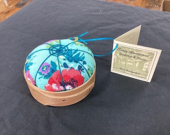 Handcrafted Shaker Tomato Pincushion - Cherry - pioneer woman - Handstitched Spiderwork