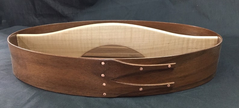 Portabotellas dividido de nogal negro con separador de arce rizado n.° 8 imagen 2