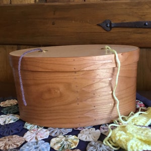 Handcrafted Shaker Inspired Cherry & Birdseye Maple Yarn Box image 1