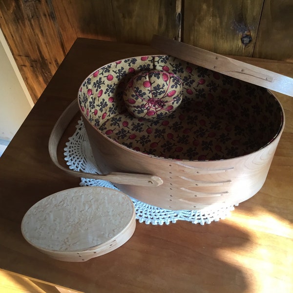 Handgefertigte Shaker Deckel Swing Griff Kirsche Nähbox