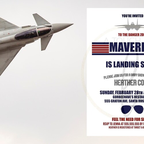 EDITABLE PRINTABLE maverick is Landing Soon Etsy
