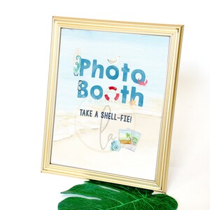 PRINTABLE Beach Birthday Party Photo Booth Sign ( 8 x 10), Beach Party Activity Signs, Pool Party Photobooth Sign, Beach Photobooth Sign