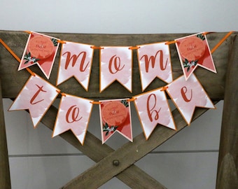 PRINTABLE Little Cutie Baby Shower "Mom-To-Be" Chair Banner, Digital Cutie Shower Mommy Be Banner, Little Cutie Themed Mama-To-Be Banner