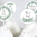EDITABLE PRINTABLE Gender Neutral Greenery Baby Shower Cupcake Toppers ...