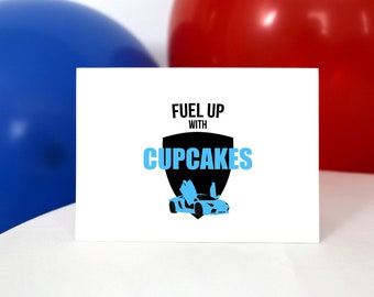 EDITABLE PRINTABLE Blue Supercar Food Tents (3.5 x 5), Editable PDF Blue Supercar Food Tent, Digital Blue Car Party Food Tent