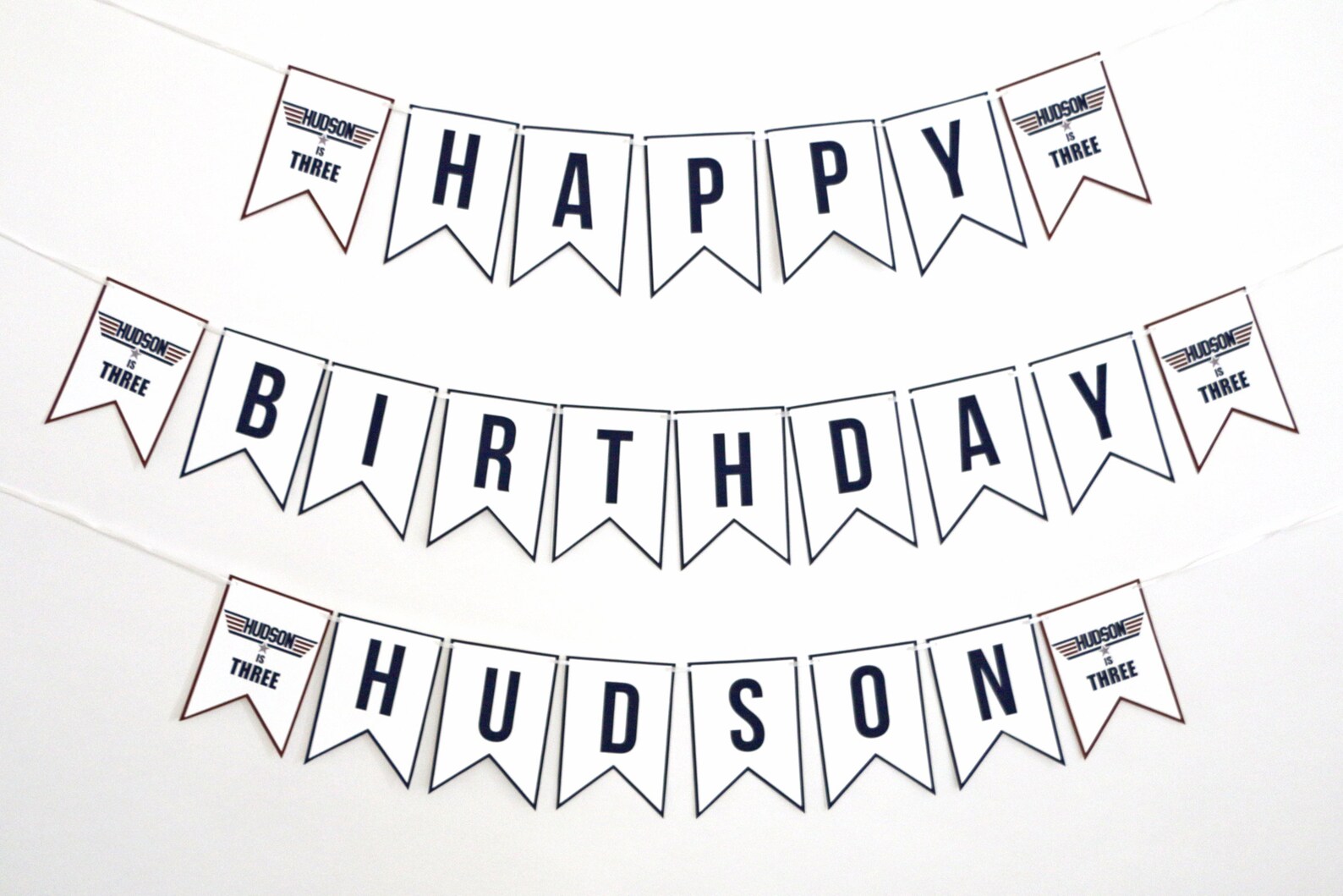 CUSTOMIZED PRINTABLE Top Gun Happy Birthday Banner Custom Etsy